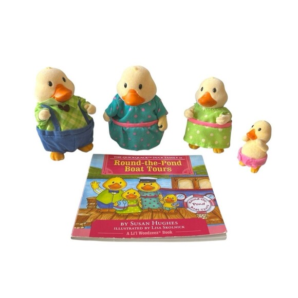 Li'l Woodzeez Quickquack Duck Family Dad Mom Girl Baby Set of 4 - Picture 1 of 1